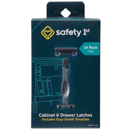 Safety 1ˢᵗ Cabinet & Drawer Latches (14pk), Decor, Toddler