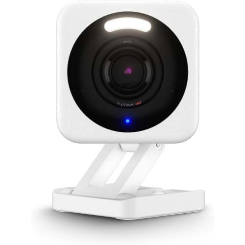 WYZE Cam v4, 2K HD Wi-Fi Smart Home Security Camera, Indoor/Outdoor, Pet/Baby Monitor, Motion Activated Spotlight/Siren, Enhanced Color Night Vision, 2-Way Audio, Local/Cloud Storage, Wired, White