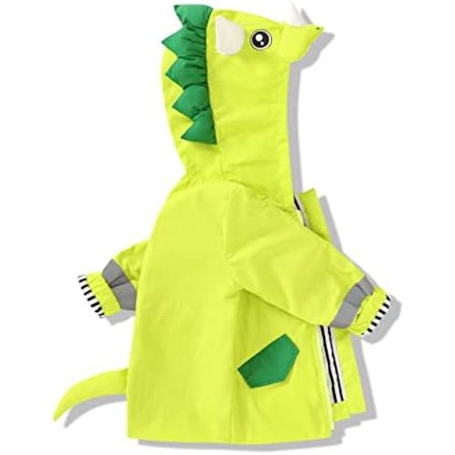 YOUNGER TREE Toddler Baby Boy Girl Duck Raincoat Cute Cartoon Hoodie Zipper Coat Outfit