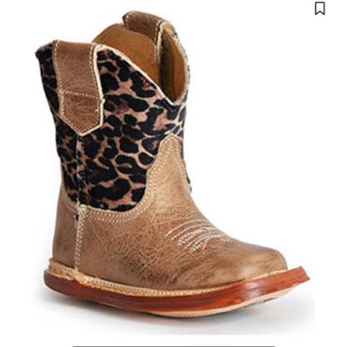 Roper Infant Girls' Cowbabies Cheetah Western Boots - Broad Square Toe