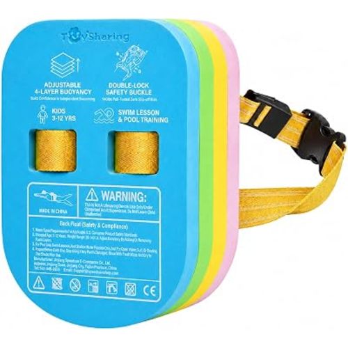 Swim Float Kids Safety Training: Secure Dual-Lock Buckle 140 lb Test Lesson