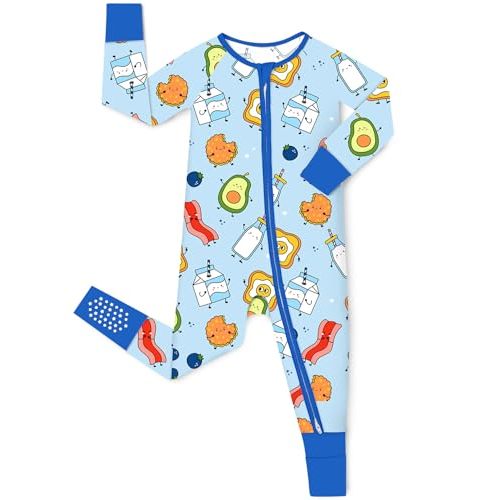 babee Reshinee Bamboo Viscose Baby Convertible Footie Pajama, Zipper Pajamas for Baby Boys & Girls, Sleep & Play Footed
