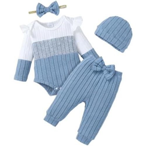 Mioglrie Newborn Baby Girl Clothes Infant Fall Winter Outfits for Girls