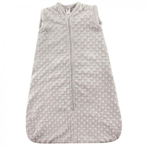 Hudson Baby Infant Plush Sleeping Bag, Sack, Blanket, Light Gray Dot Mink, 6-12 Months