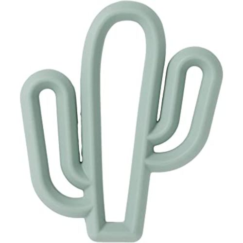 Itzy Ritzy Silicone Baby Teether – BPA-Free Infant Teether with Easy-to-Hold Design & Textured Back Side to Massage & Soothe Sore, Swollen Gums - Teething Toy for 3 Months & Up - Cactus