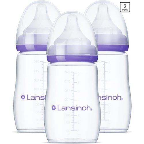 Lansinoh Anti-Colic Baby Bottles, 8 ounces