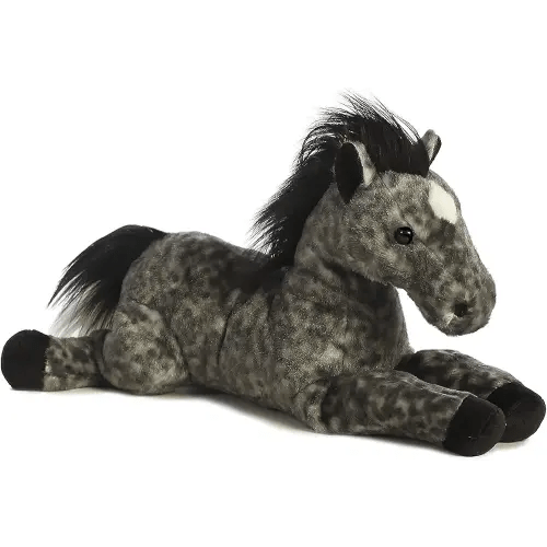 Aurora® Adorable Flopsie™ Jack™ Stuffed Animal - Playful Ease - Timeless Companions - Gray 12 Inches