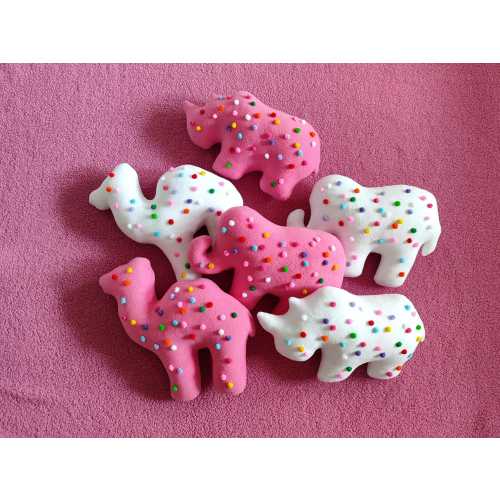Animal Cookie Throw Pillow: Handmade Fleece Sprinkled Decor