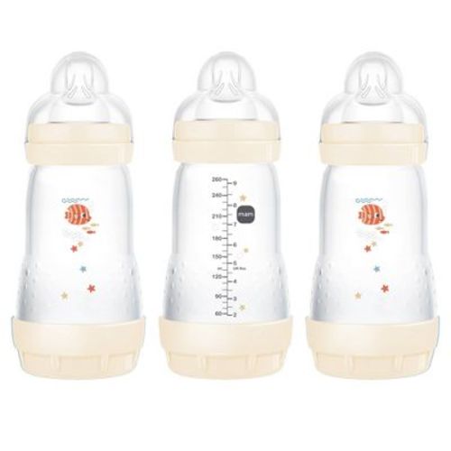 MAM Easy Start Anti-Colic Baby Bottle - 2 Months+ - 9oz/3pk - Shell