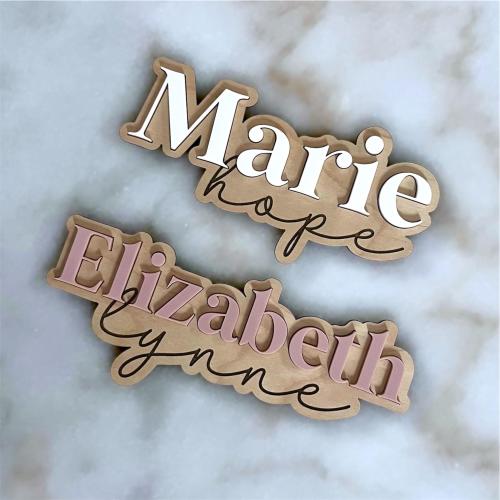 3D Baby Name Announcement Sign - Engraved Hospital Name Sign - Name Reveal Sign - Nursery Decor - Birth Reveal Plaque - Newborn Photo Prop