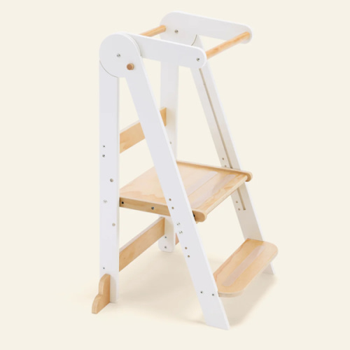 HARPPA Nordi | Foldable Toddler Tower – Compact Montessori-Inspired Standing Tower for Ages 2–6, Wooden Convertible Tower for Kitchen, Bathroom & More