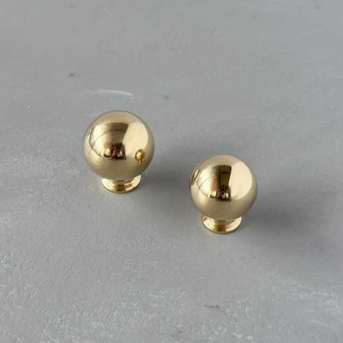 Unlacquered Solid Brass Round HEXLEY Knobs: Kitchen Cabinet Knobs