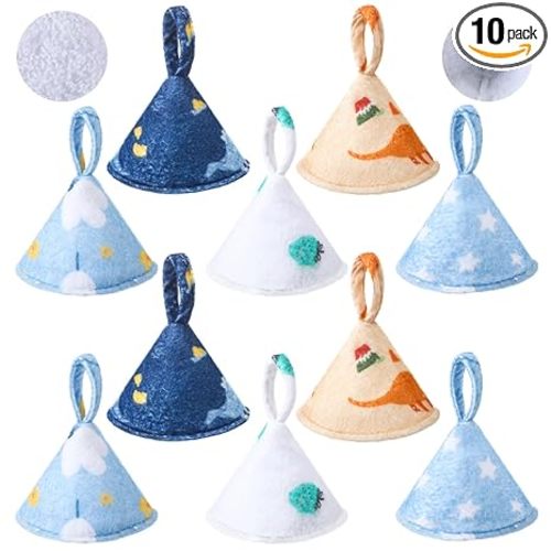 Suhine 10 Pcs Baby Boy Pee Shield Diaper Changing Accessory Reusable Pee Covers Baby Boy Cap for Newborn Boys(Classic (with Lanyard))