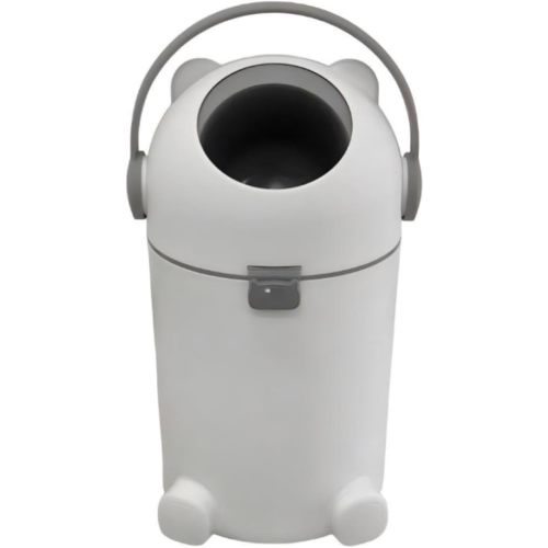 15L Diaper Pail with Airtight Lid, Odor Control Diaper Bin for Nursery, Holds Up to 16 Diapers, Easy Clean Plastic Trash Can for Baby Diapers, Multi-Scene Use Grey