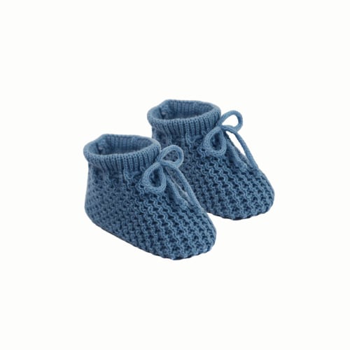 Steel Blue Tie Booties