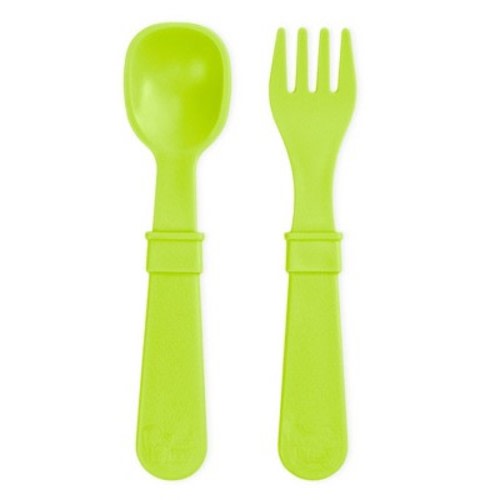 Re-Play 2pc Toddler Utensil Pair - Lime
