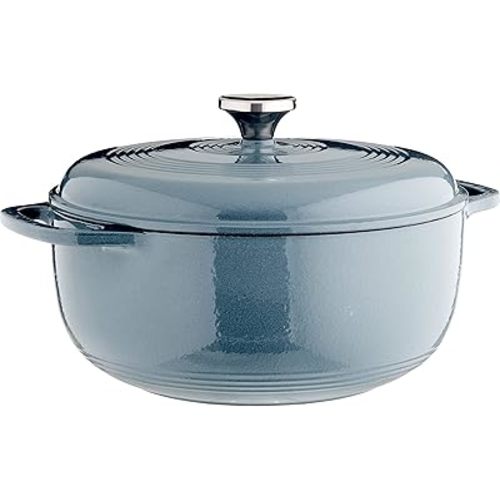 Lodge EC6D34 Enameled Dutch Oven, 6 Qt, Storm Blue