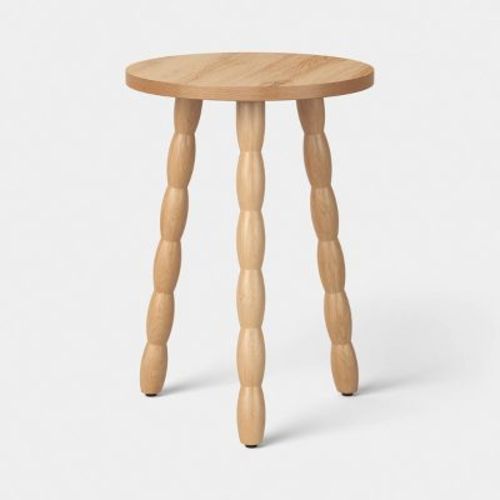 Bobbin Turned Wood Side Table Natural - Fully Assembled
