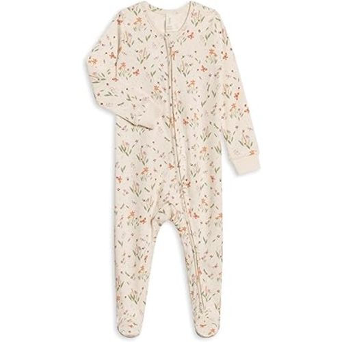 Colored Organics Baby Zip-Up Footed Sleeper with 2-Way Zipper - Organic Cotton Pajamas