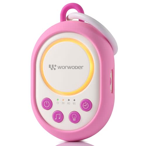 2026 Mom's Choice Awards | White Noise Sound Machine Baby with Night Light, 20 Soothing Sounds, 22 Hours Battery Life, Travel, Registry Gift, Shower, Clips on Baby Stroller