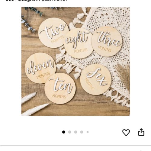 Milestone Wooden Circles for Monthly Baby: Newborn Age Milestone Signs Cards for Hospital - Month Markers Discs for New Boys and Girls