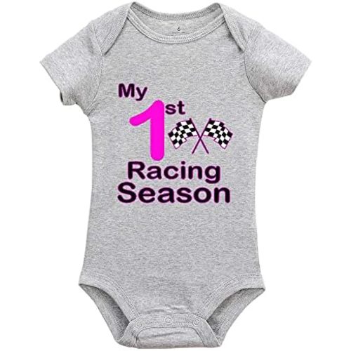 My First Racing Season Funny Cute Infant One-Piece Baby Bodysuit
