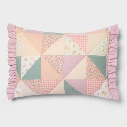 Standard Patchwork Kids' Pillow Quilt Sham - Pillowfort™
