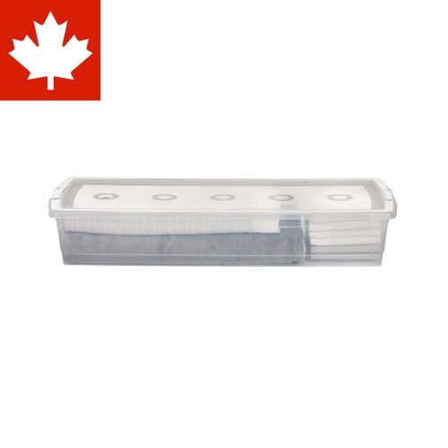 type A Clarity Transparent Under the Bed Storage Box with Lid, 50-L