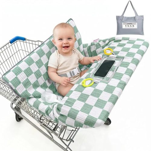 Muslin Shopping Cart Cover for Baby Soft Breathable Full Coverage