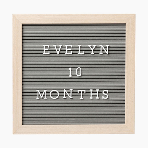 Pearhead Felt Wooden Letterboard Set - Gray
