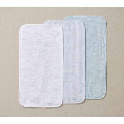 Water-Resistant Changing Pad Liner Set of 3 - Chambray Blue