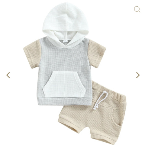 Waffle Knit Hoodie Set