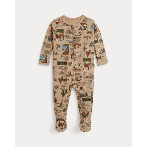 Polo Bear Cotton Footed Coverall