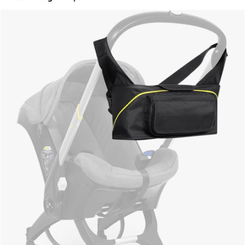 Travel Bag for Doona Infant Car Seat Stroller, Organizer Bag with Cup Holder, Phone & Wipes Pockets, Large Capacity, Water-Repellent & Lightweight, Baby Essentials Storage