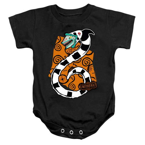 Beetlejuice Worm Unisex Infant Snap Suit for Baby (18 Months) Black