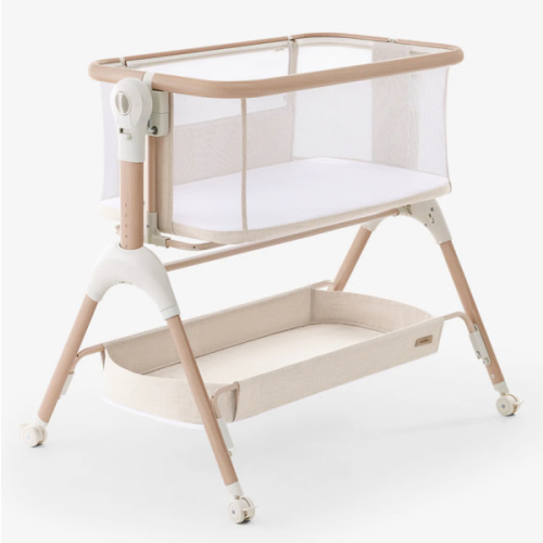 HARPPA Cuddly Signature | 3-in-1 Rocking Baby Bassinet & Bedside Sleeper with Anti-Reflux Mattress for Newborns | Attaches to Bed, Adjustable Height, Tool-Free Setup, Portable Wheels, CPSC Certified, Gentle Rocking Motion | Ideal for Infants, Safe Co-Slee