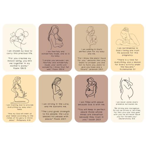40 Christian Pregnancy Affirmation Cards with Bible Verses