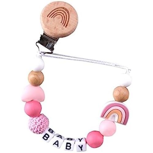 Personalized Pacifier Clip with Name,Custom Silicone Pacifier Clip for Boys and Girls