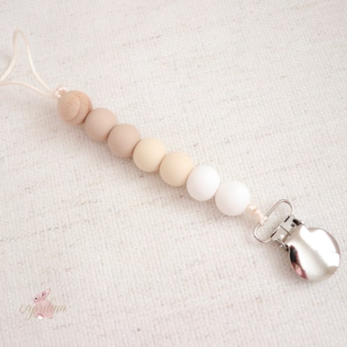 NATURAL OMBRÉ PACIFIER CLIP