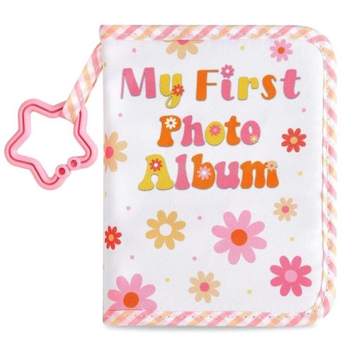 Baby's My First Family Album Soft Photo Cloth Book Groovy Flower My First Book of Photos Retro Boho Baby Memory Album Gift Holds 4x6 Pictures for Babies Newborn Toddler & Kids Baby Shower