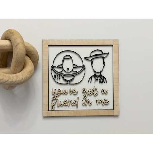 Toy Story Decor, Playroom Decor, Buzz Lightyear & Woody Line Art