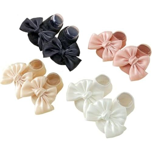 Baby Girls Non-Slip Grips Socks Babies Toddler Princess Soft Flowers Ankle Socks for Girls Newborn