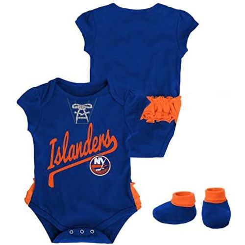 NHL Newborn Infants Girls Hockey Jersey 3 Pieces Bodysuit Creeper Set