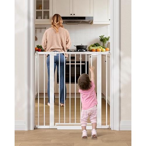 InnoTruth 27-36.6 in Wide x 35.5 in High Extra Tall Baby Gate, White