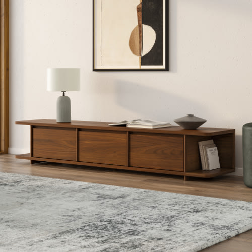 Judith 79" Low Media Unit - Walnut