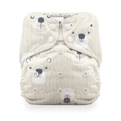 All in One Cloth Diaper | Natural Cotton + Hemp | Bearly Color