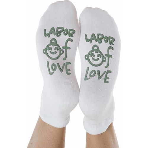 Kindred Bravely Labor and Delivery Inspirational Fun Non Skid Socks for Maternity and Pregnancy
