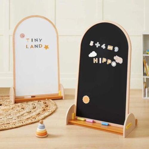 Tiny Land® Kids Easel - Large 22"x40.5" Double-Sided Arched Magnetic Chalkboard & Whiteboard