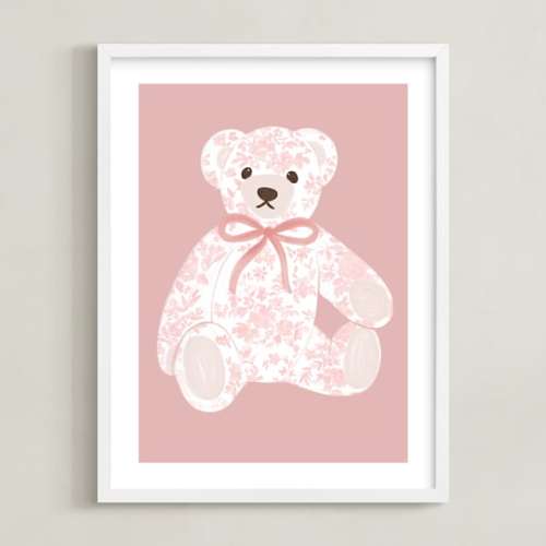 Blue Bear Limited Edition Nursery Art Print by Jenna Holcomb