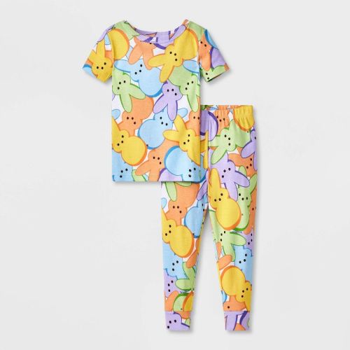 Toddler 2pc Cotton Easter Peeps Snug Fit Pajama Set - Yellow 18m